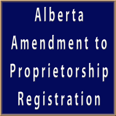 Proprietorship Amendment to Registration