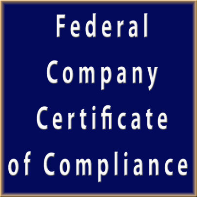 Federal Company - Certificate of Compliance/Certificate of Existence