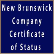 New Brunswick Company - Certificate of Status