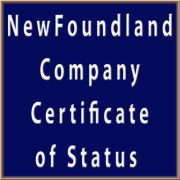 Newfoundland Company - Certificate of Status
