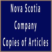 Copies of Articles for an Nova Scotia Company