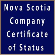 Nova Scotia Company - Certificate of Status