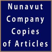 Copies of Articles for a Nunavut Company