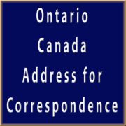 Ontario (Canada) Address for Correspondence