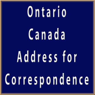 Ontario (Canada) Address for Correspondence