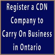 Register a Canadian Company to carry on business in Ontario