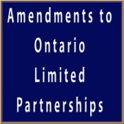 Amendment to Ontario LP to Change General Partners