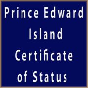 Prince Edward Island Certificate of Status