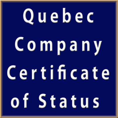 Quebec Certificate of Status