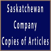 Copies of Articles for a Saskatchewan Company